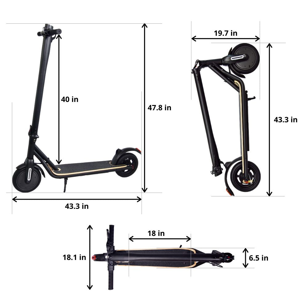 CityRider Portable All-Terrain Electric Scooter for Adults - Lightweight, Foldable & Long Range - Perfect for Short Commutes, Campus Travel & Urban Exploration