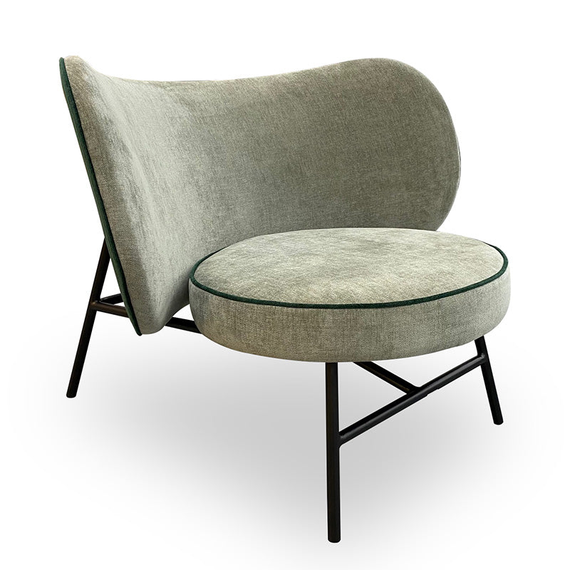 AVENIR Modern Lounge Chair - Grey & Green Upholstery - Perfect for Living Room, Bedroom & Office Relaxation