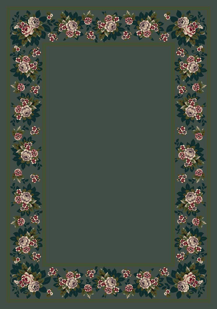 Floral Lace Aqua Area Rug 5'4
