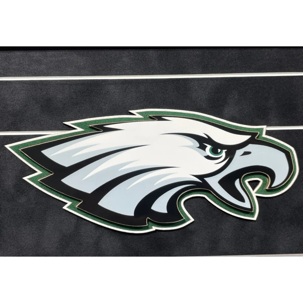 Jalen Hurts Autographed Philadelphia Eagles 8x10 Photo Framed with JSA COA - Signed NFL Memorabilia for Eagles Fans, Man Cave & Sports Collectibles Display
