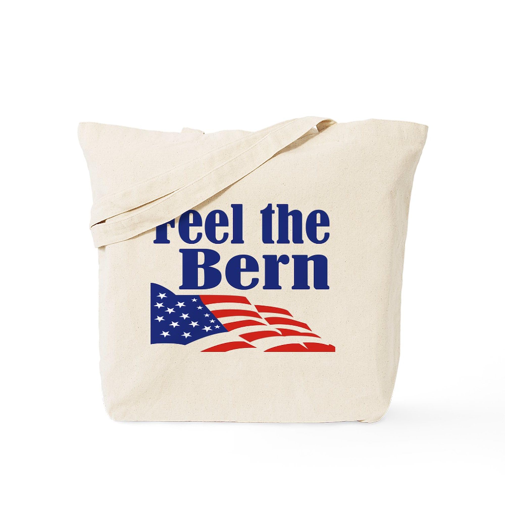 Feel The Bern Tote Bag - Eco-Friendly Natural Canvas Reusable Shopping Bag for Groceries, Beach & Everyday Use