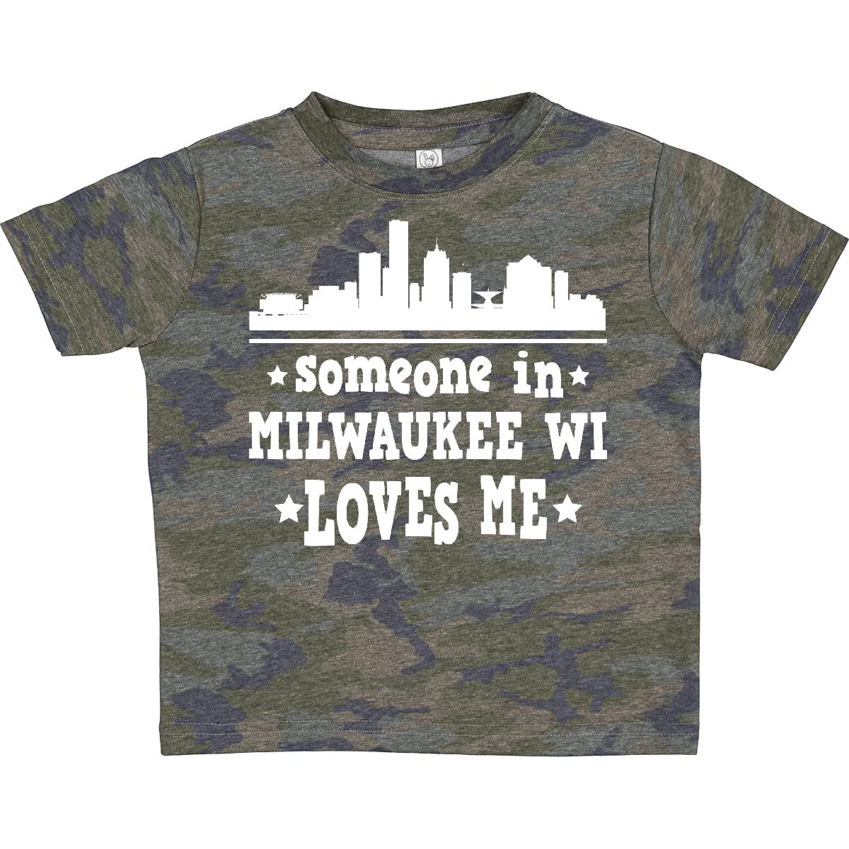 Inktastic Milwaukee Wisconsin 'Someone Loves Me' Toddler T-Shirt - Cute Graphic Tee for Boys & Girls - Perfect for Family Outings & Playdates
