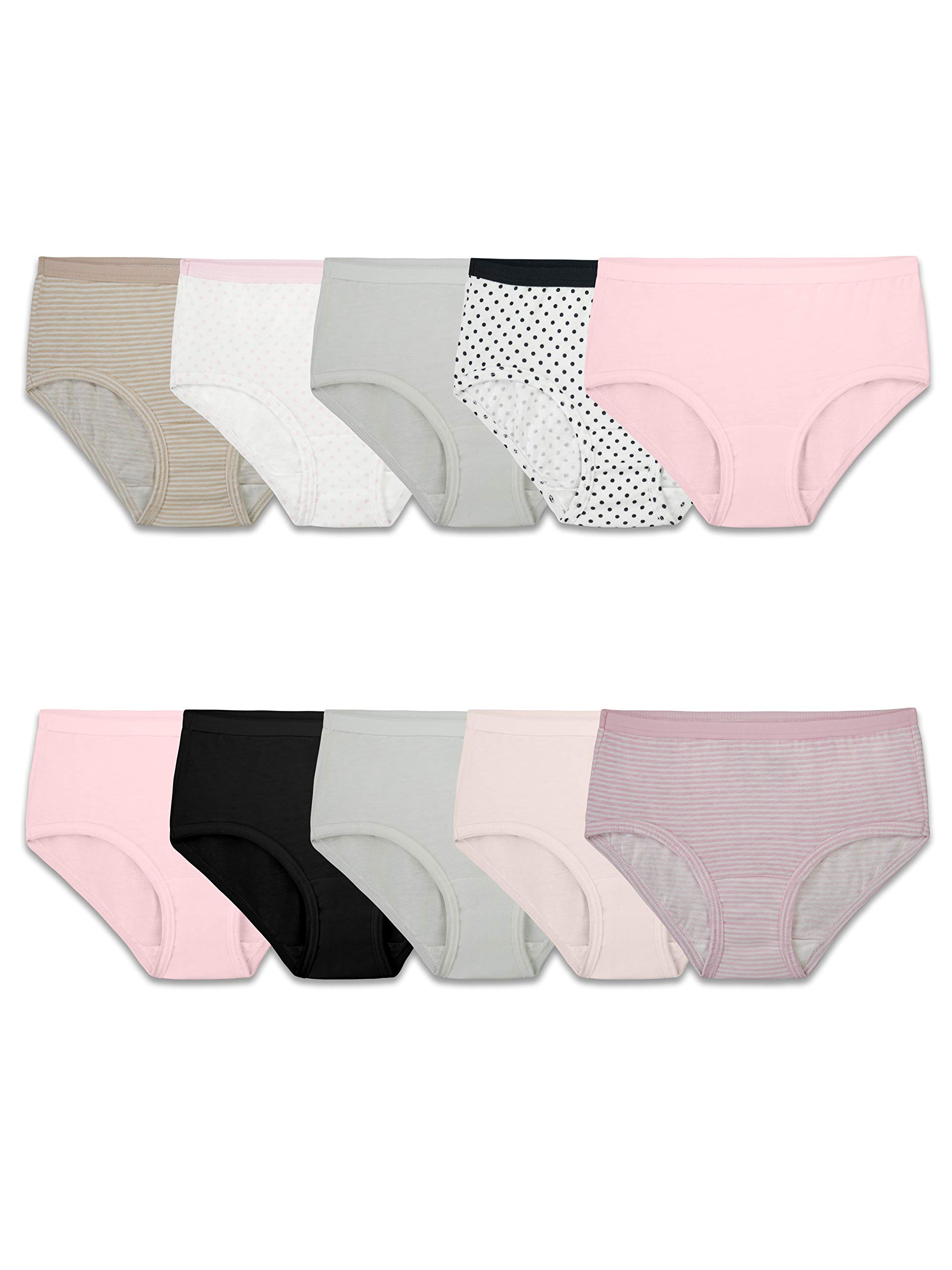 Fruit of the Loom Girls' Big Cotton Brief Underwear - Soft Comfortable Underwear for Kids - Perfect for School, Playtime & Everyday Wear