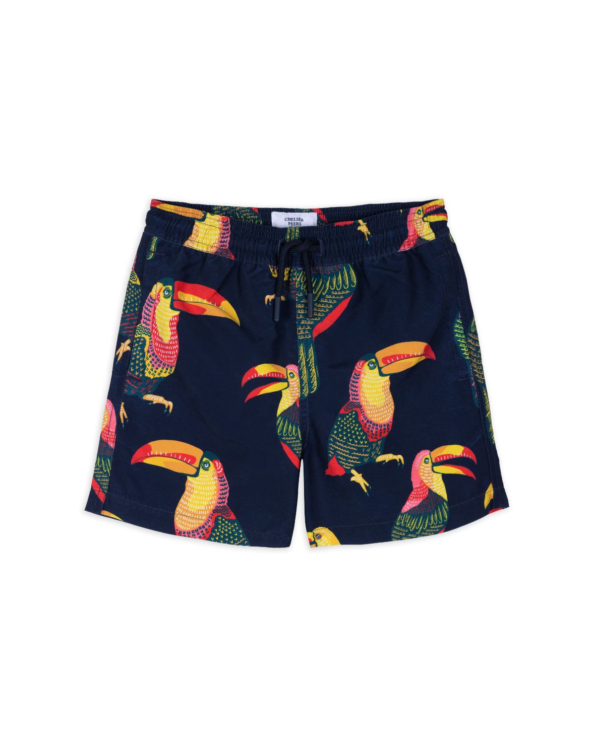 Kids Toucan Print Swim Shorts - Quick Dry, UPF 50+ Swim Trunks for Boys & Girls - Perfect for Beach, Pool & Summer Vacations