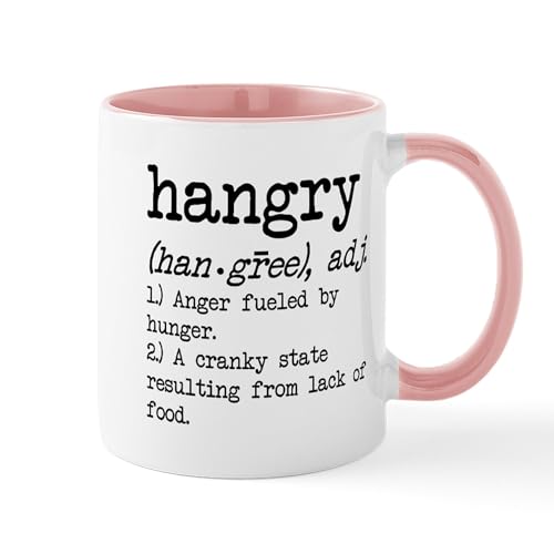 White/Pink Inside - Hangry: Defined Mugs