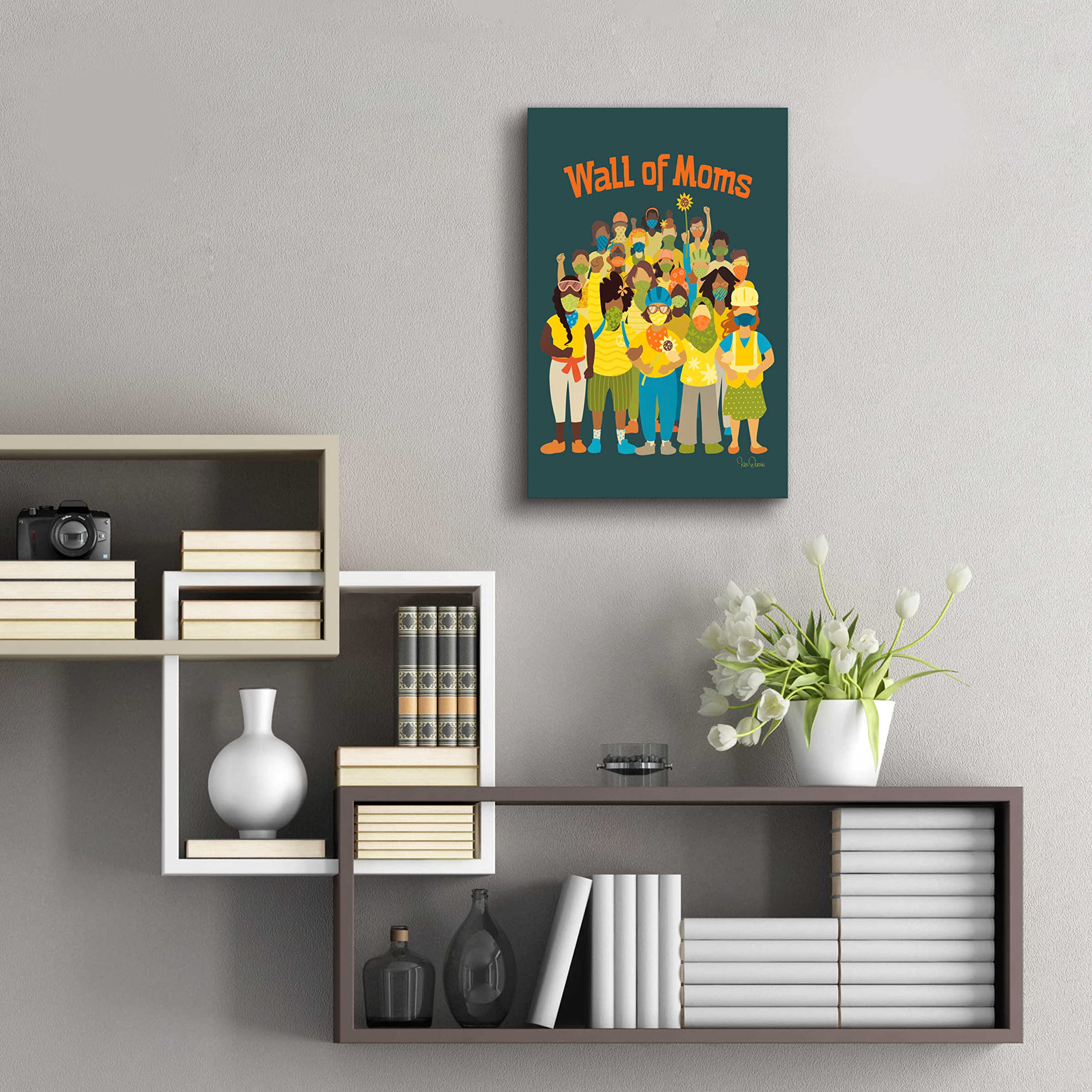 Epic Art 'Wall of Moms' by Kris Duran - 16x24 Inch Acrylic Glass Wall Decor - Modern Home & Office Wall Art for Living Room, Bedroom, or Gift