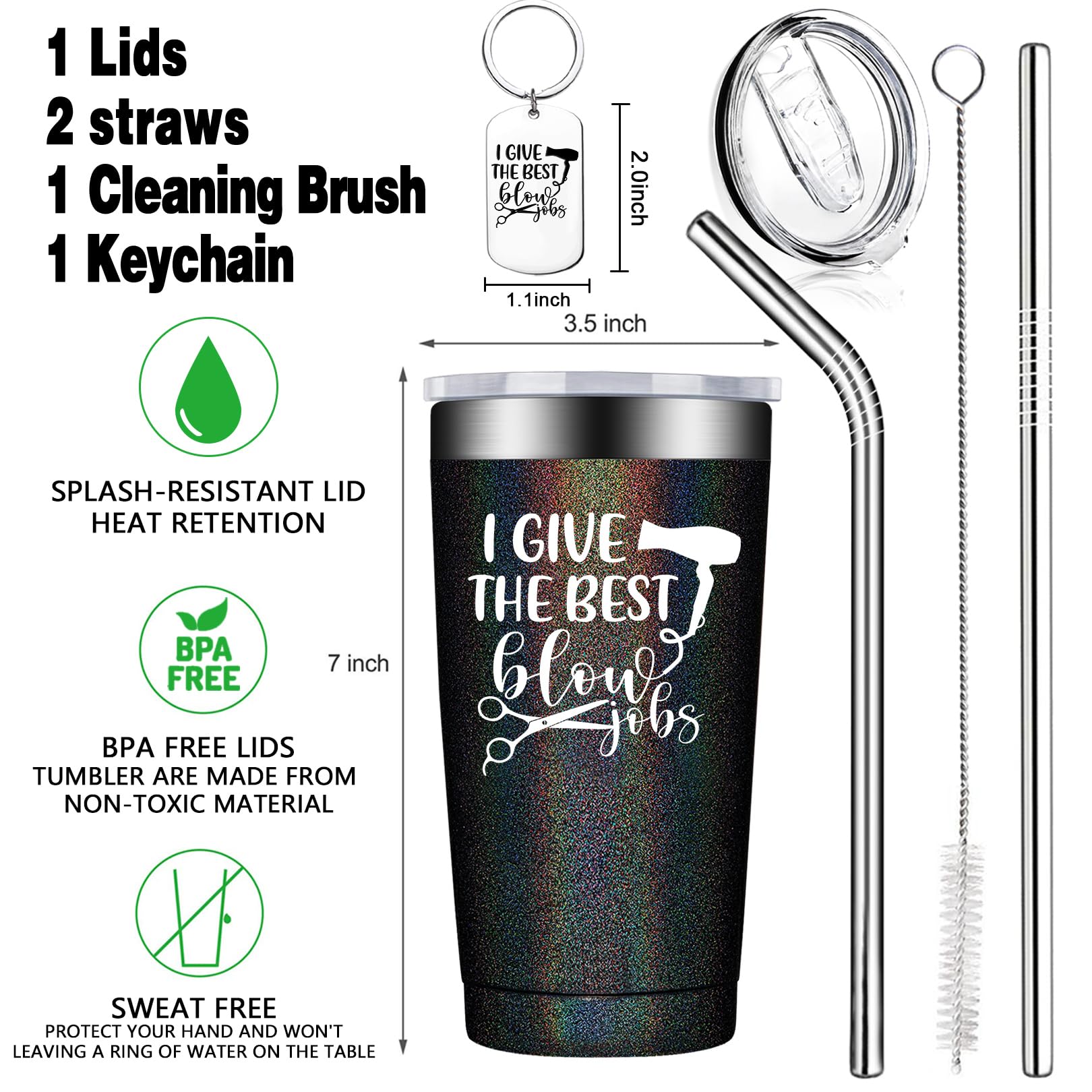 BIRGILT 20oz Hair Stylist Tumbler Cup - Perfect Hairdresser Gifts for Women, Hairstylist Appreciation Gift Ideas - Great for Christmas, Birthday & Thank You Presents - Insulated Travel Mug for Salon Professionals & Beauty Enthusiasts