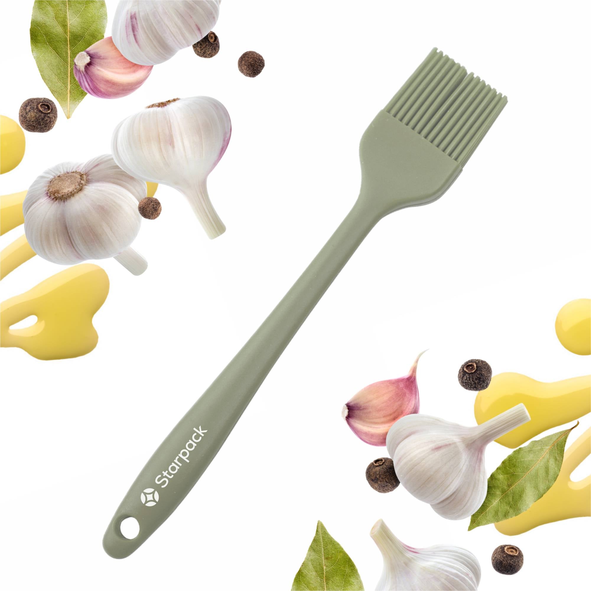 Silicone Grill & Basting Brush - Heat Resistant BBQ Cooking Brush for Meat, Vegetables - Perfect for Grilling, Roasting, and Basting in Outdoor & Indoor Cooking
