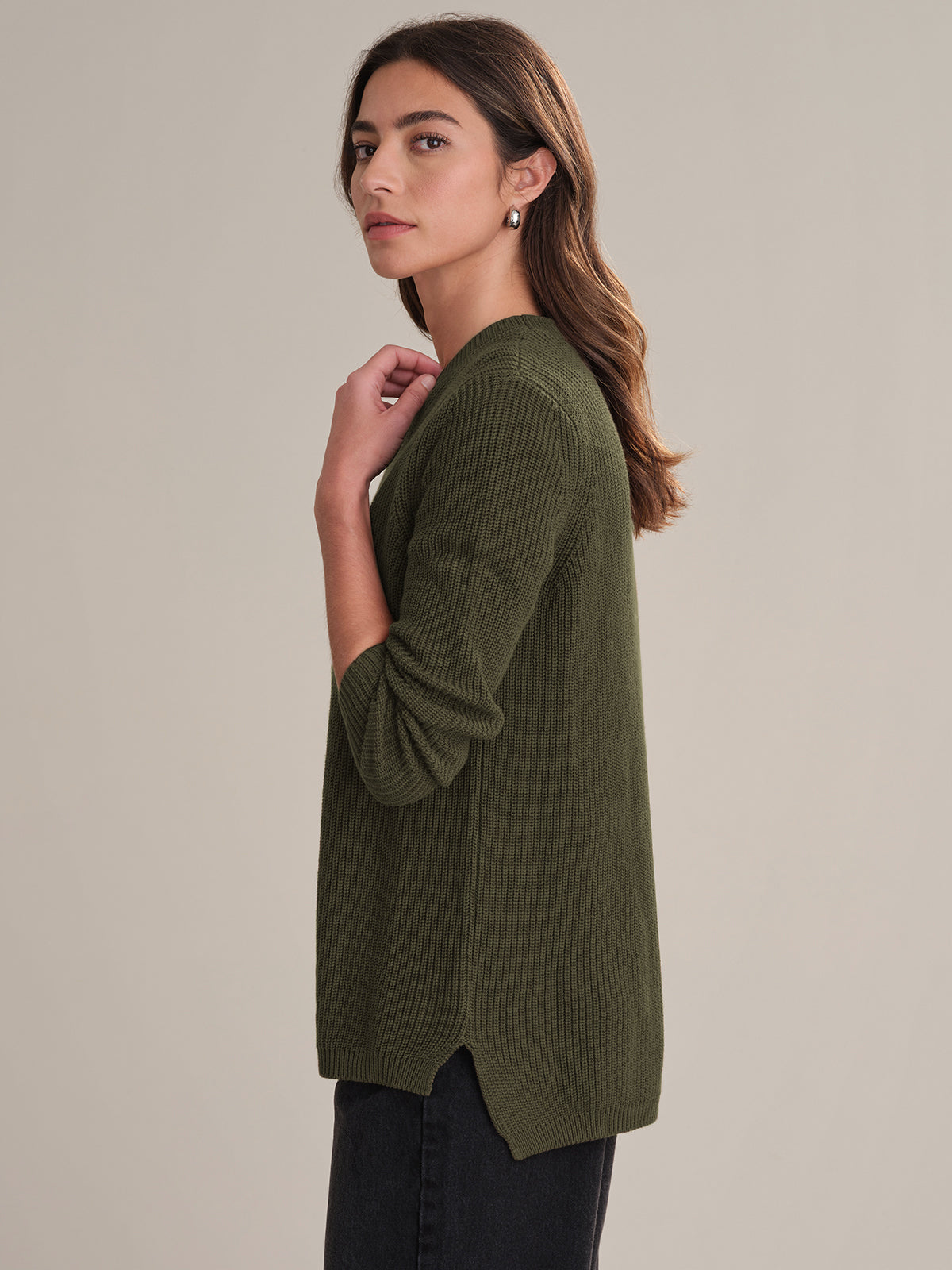 Emma Women's Crewneck Shaker Stitch Cotton Sweater | Soft Casual Knit Pullover for Fall & Winter | Perfect for Office, Date Night & Weekend Outings
