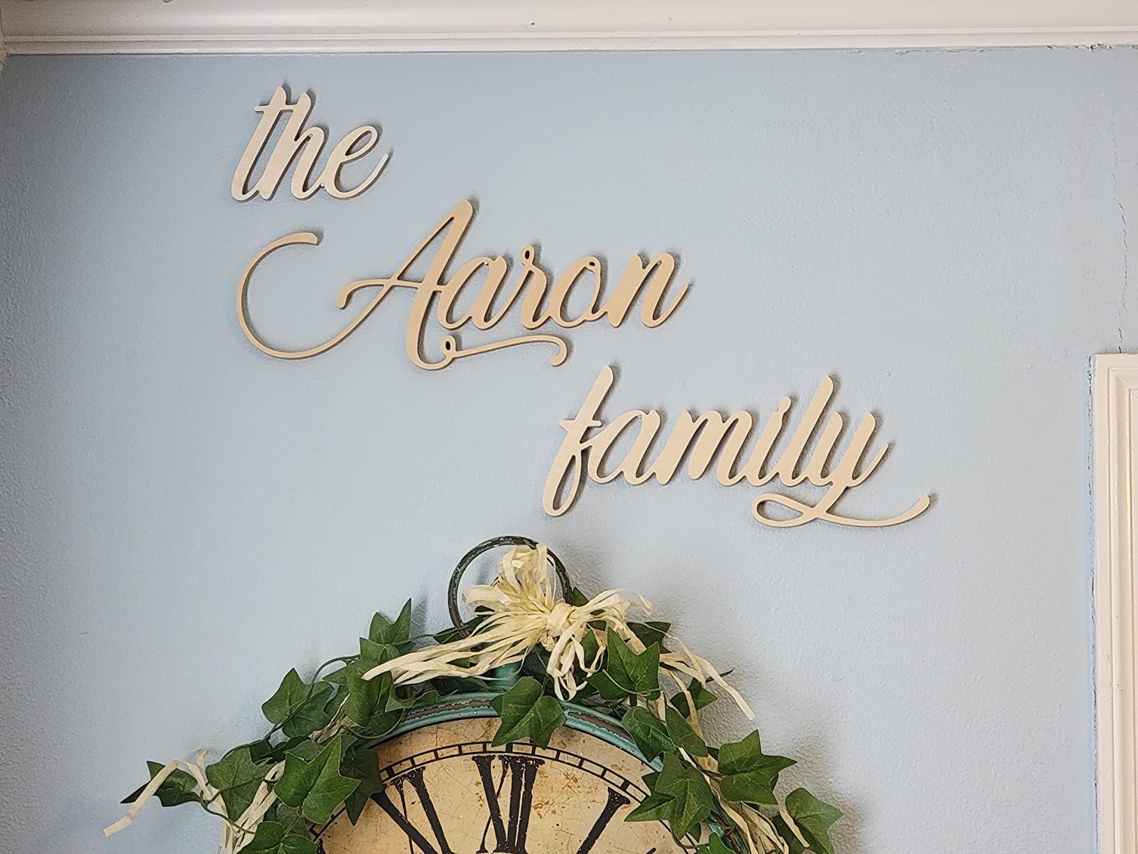Custom Wooden Family Name Sign - Personalized Nursery & Home Decor - Choose Size & Fonts - Perfect for Baby Rooms, Weddings & Housewarming Gifts
