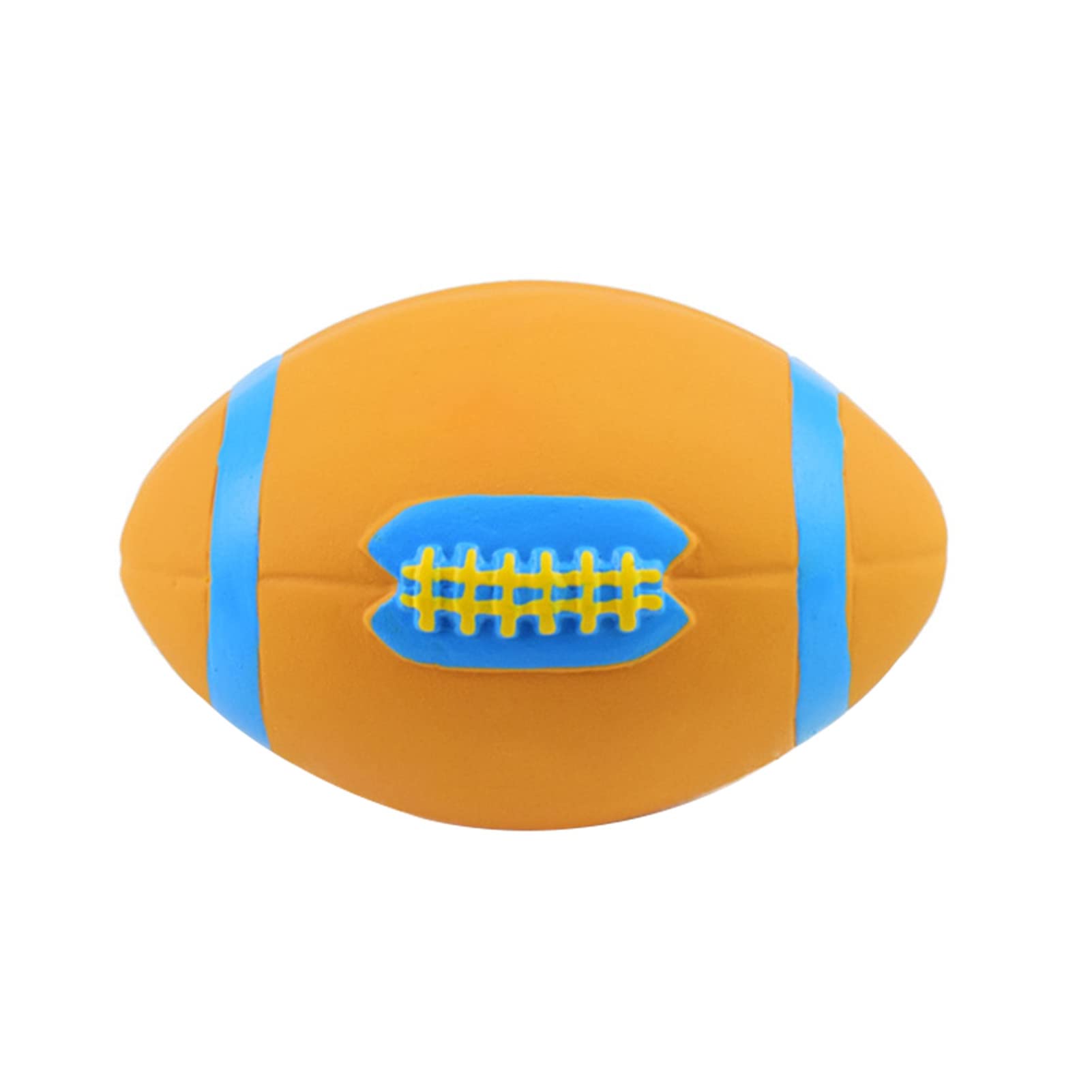 LAJIAO Rugby-Shaped Dog Chew Toy - Soft Latex Puppy Bite Toy for Teeth Cleaning & Chewing | Durable, Tough Dog Ball Toy for Playtime & Dental Care
