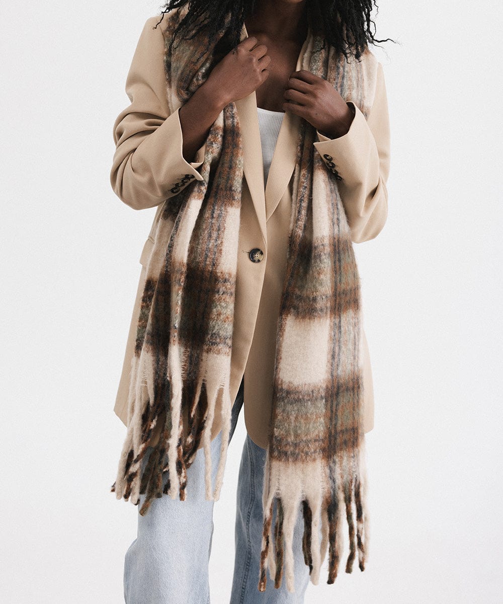 Soft & Chunky Mik Oversized Knit Scarf for Women - Winter Warm Fashion Accessory - Perfect for Cold Weather, Travel & Outdoor Activities