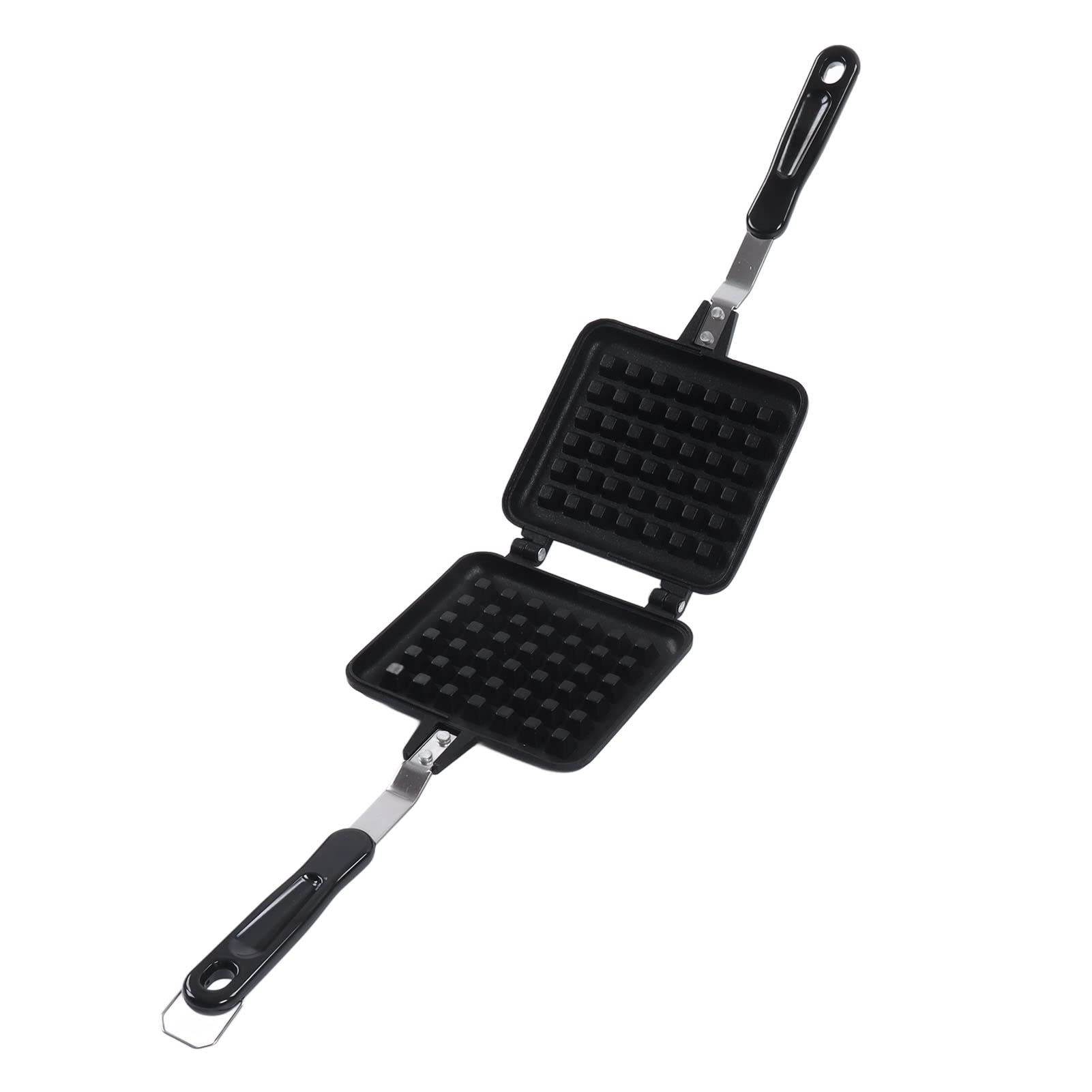 Non-Stick Waffle Maker Pan - Flat Bottom Aluminum Alloy with Heat-Resistant Handle & Hanging Hole for Perfect Homemade Waffles | Ideal for Breakfast, Brunch & Dessert Making