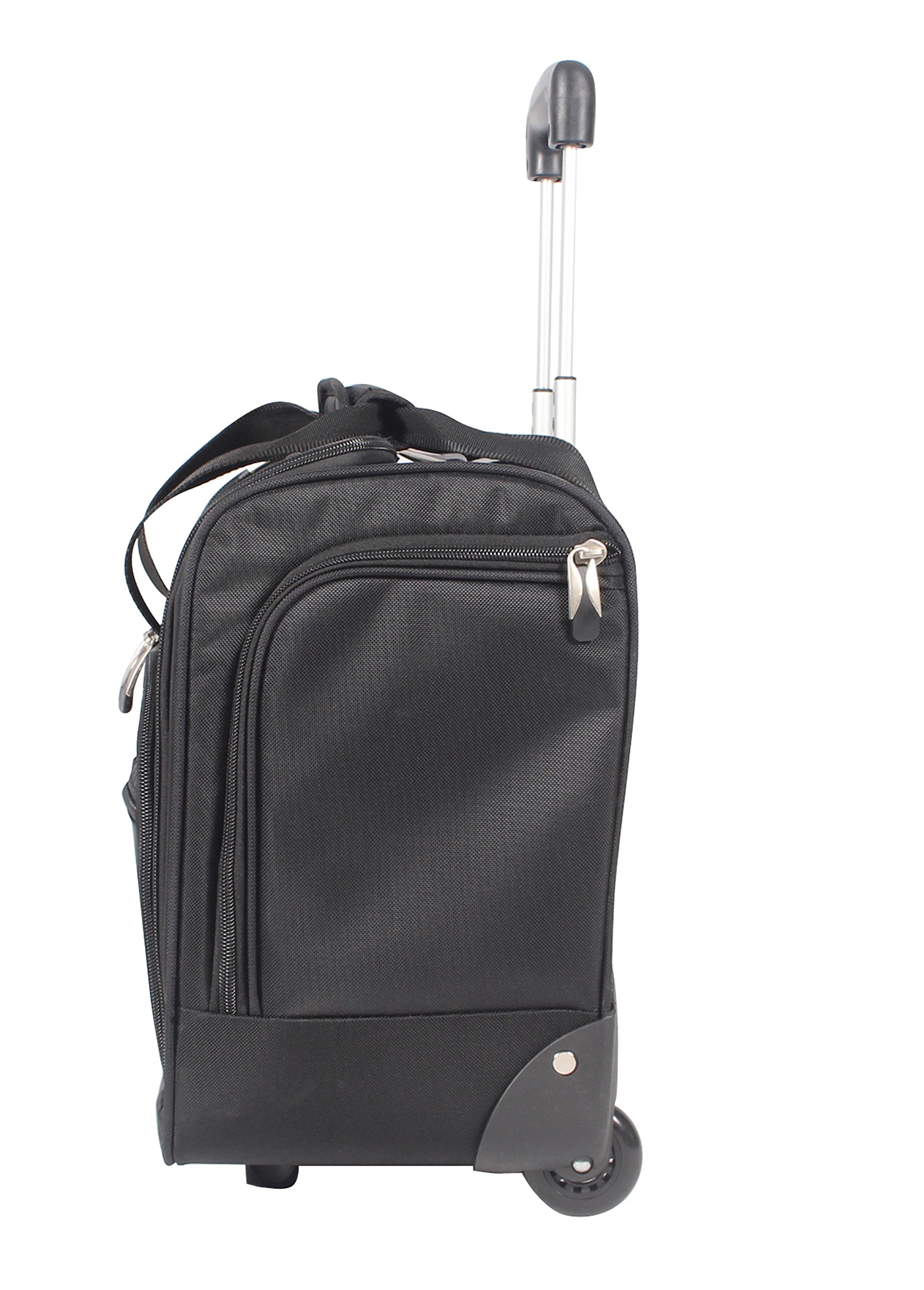 15 Inch Under Seat Carry-On Luggage with Rolling Wheels - Lightweight Travel Suitcase for Airplane, Business Trips & Weekend Getaways