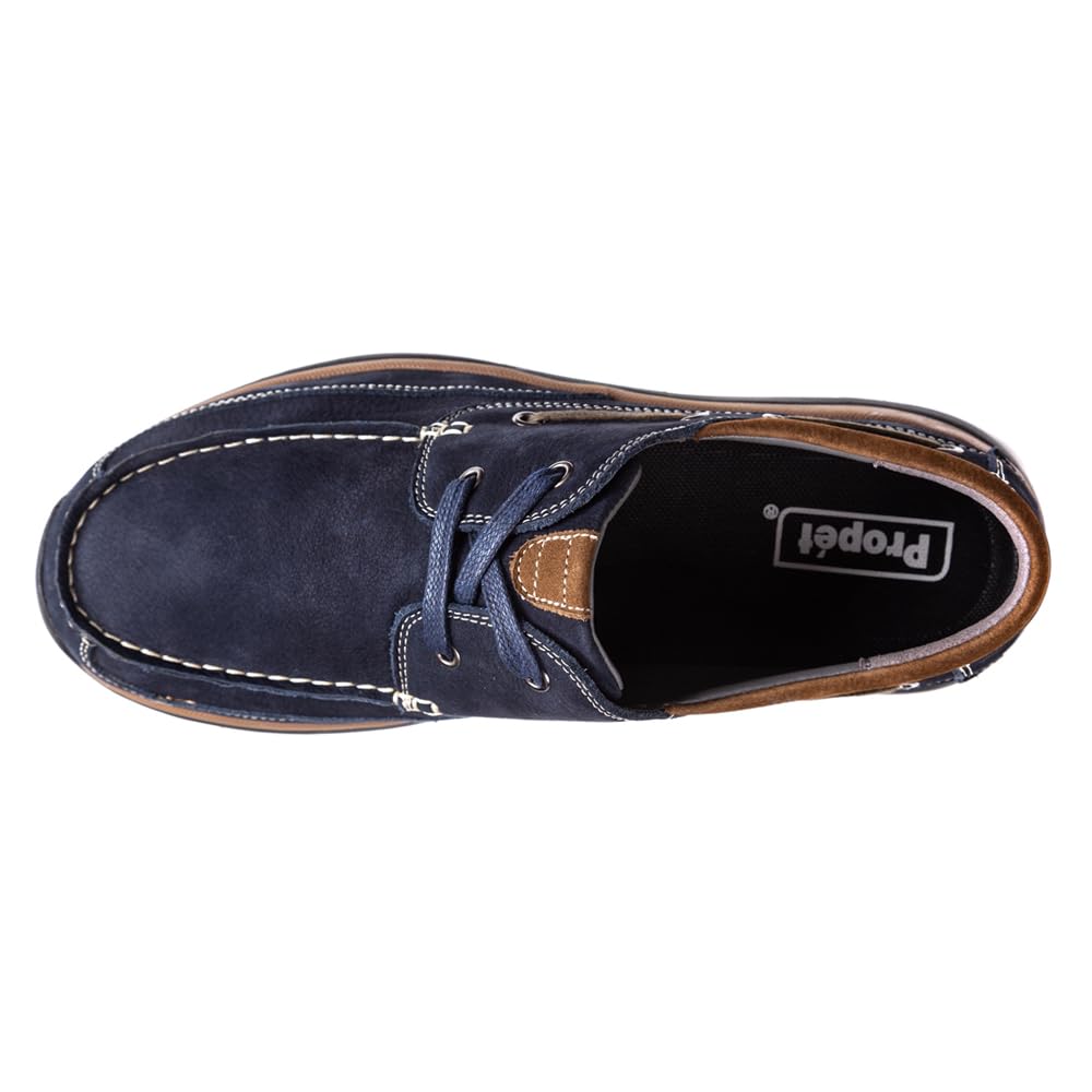 Propet Men's Pomeroy Boat Casual Shoes - Comfortable Slip-On Water Shoes for Boating, Fishing & Outdoor Activities - Blue