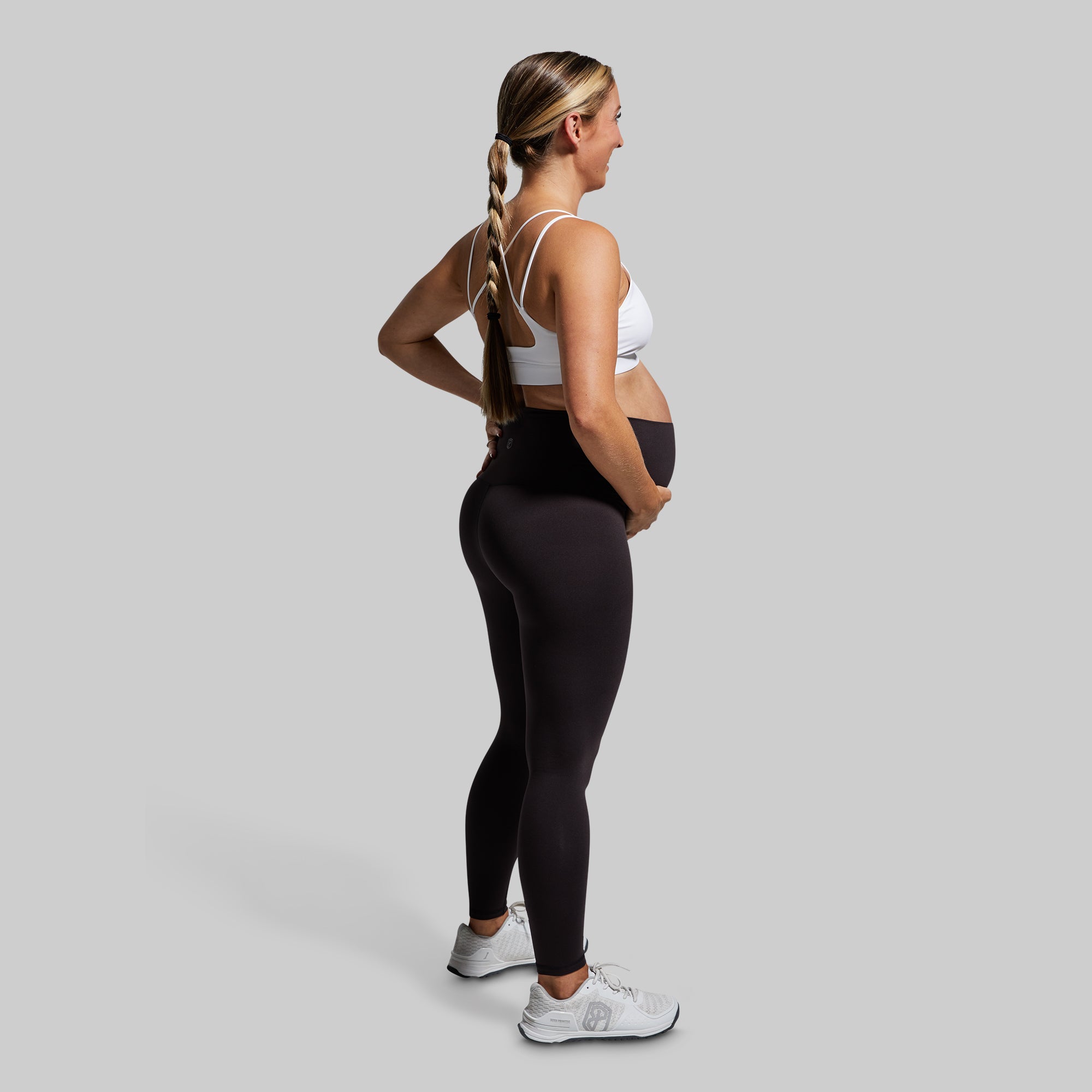 Best Maternity Leggings for Pregnancy - Soft & Stretchy High Waist Yoga Pants (Fog Gray) - Perfect for Prenatal Workouts, Lounging & Everyday Comfort