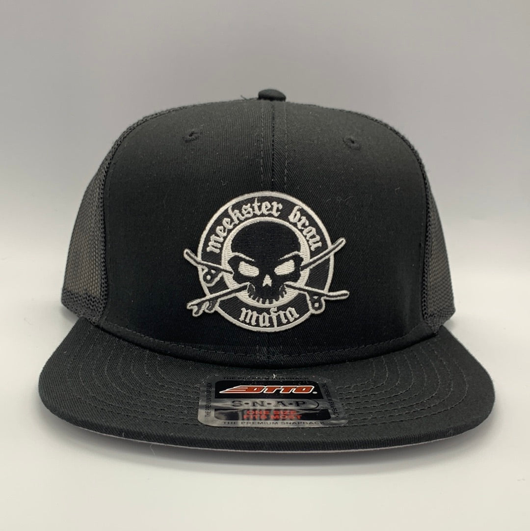 Meekster Brau Surf Skateboard Hat - Black Adjustable Snapback Cap for Men & Women - Perfect for Surfing, Skateboarding, and Outdoor Adventures