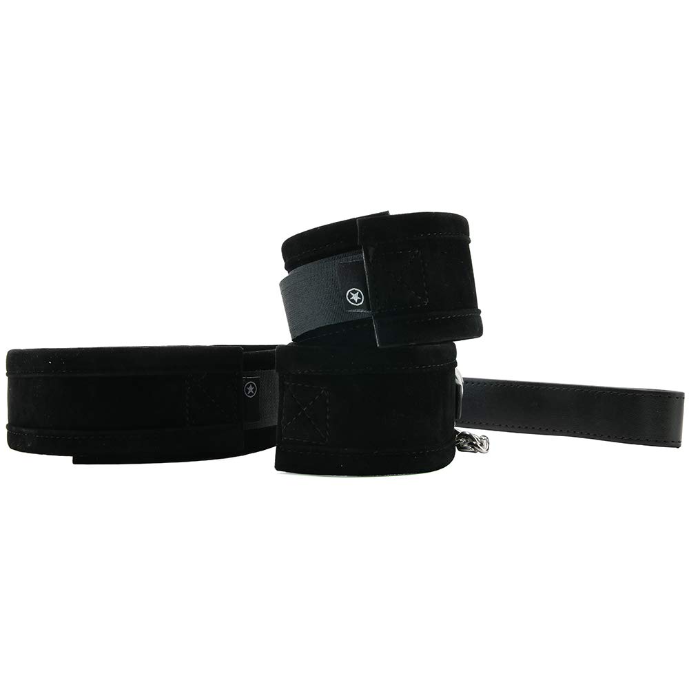 Shots America Adjustable Velcro Dog Collar with Detachable Cuffs - Black | Comfortable & Secure Pet Accessory for Training, Walking & Outdoor Adventures