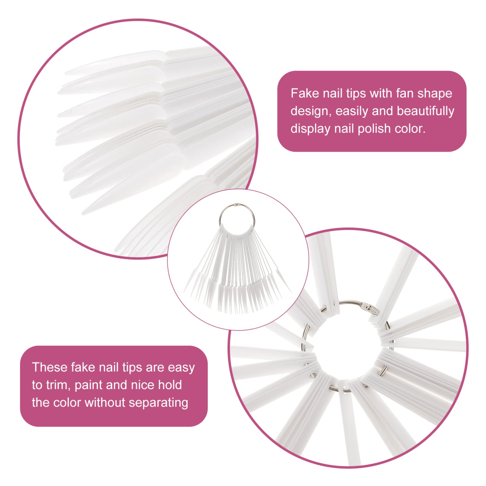 Minkissy 150pcs Nail Fan Color Card - Professional Nail Art Practice Kit for Salon & Home Use, Perfect for Nail Design Training and DIY Manicures
