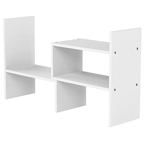 Adjustable Wood Desktop Bookshelf Organizer - Office Storage Rack & Display Shelf for Desk Organization - Perfect for Home Office, Study Room, and Workspace Storage Solutions