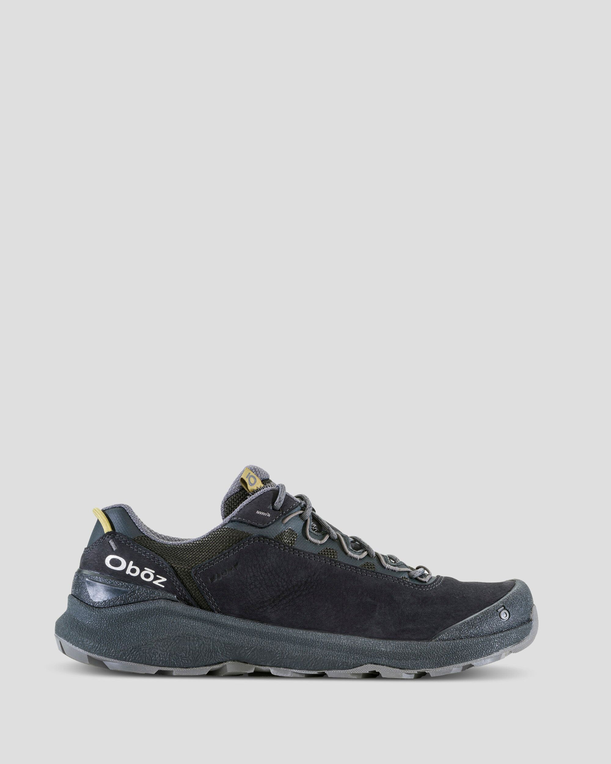 Oboz Men's Cottonwood Low Waterproof Hiking Shoes - Black Sea | Lightweight Trail Shoes for Outdoor Adventures & Backpacking