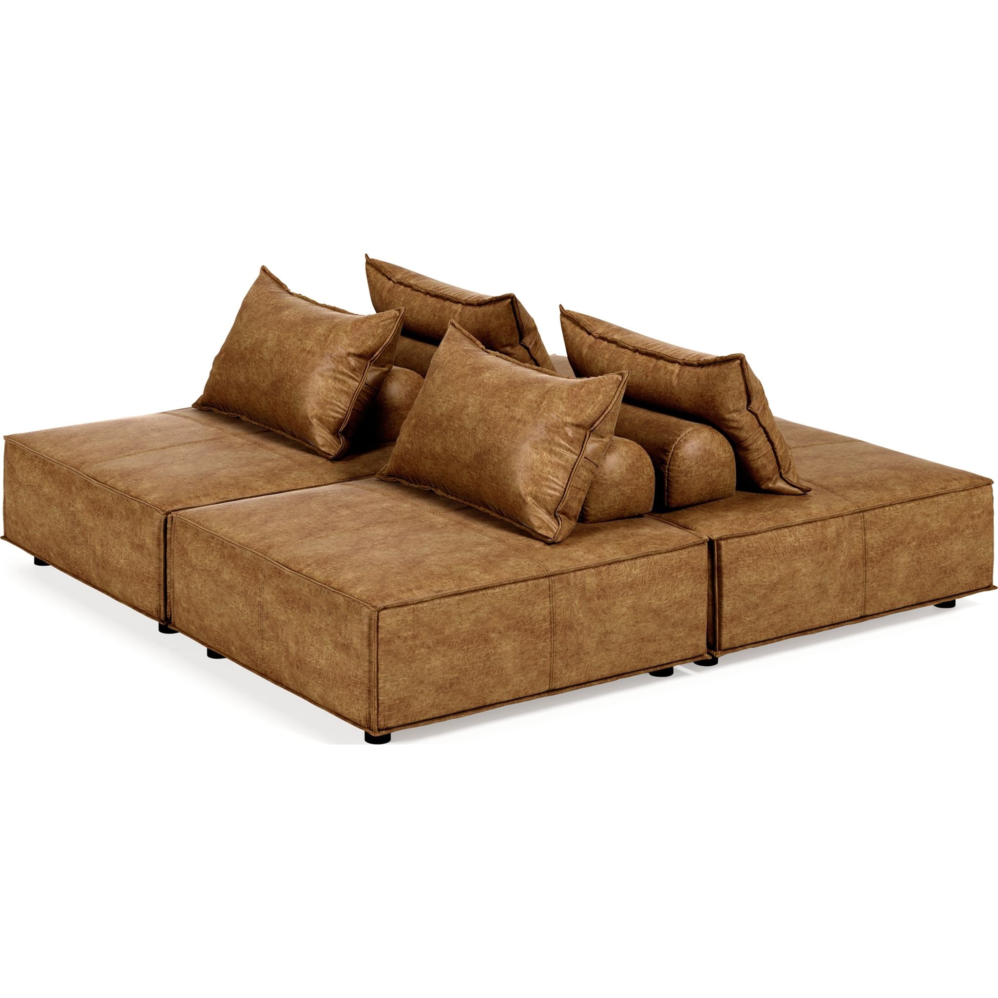 4-Piece Sectional Sofa Set with Reversible Chaise - Modern L-Shaped Couch for Living Room, Family Room & Apartment - Soft Fabric Upholstery, Comfortable Seating - Perfect for Lounging, Entertaining & Small Spaces