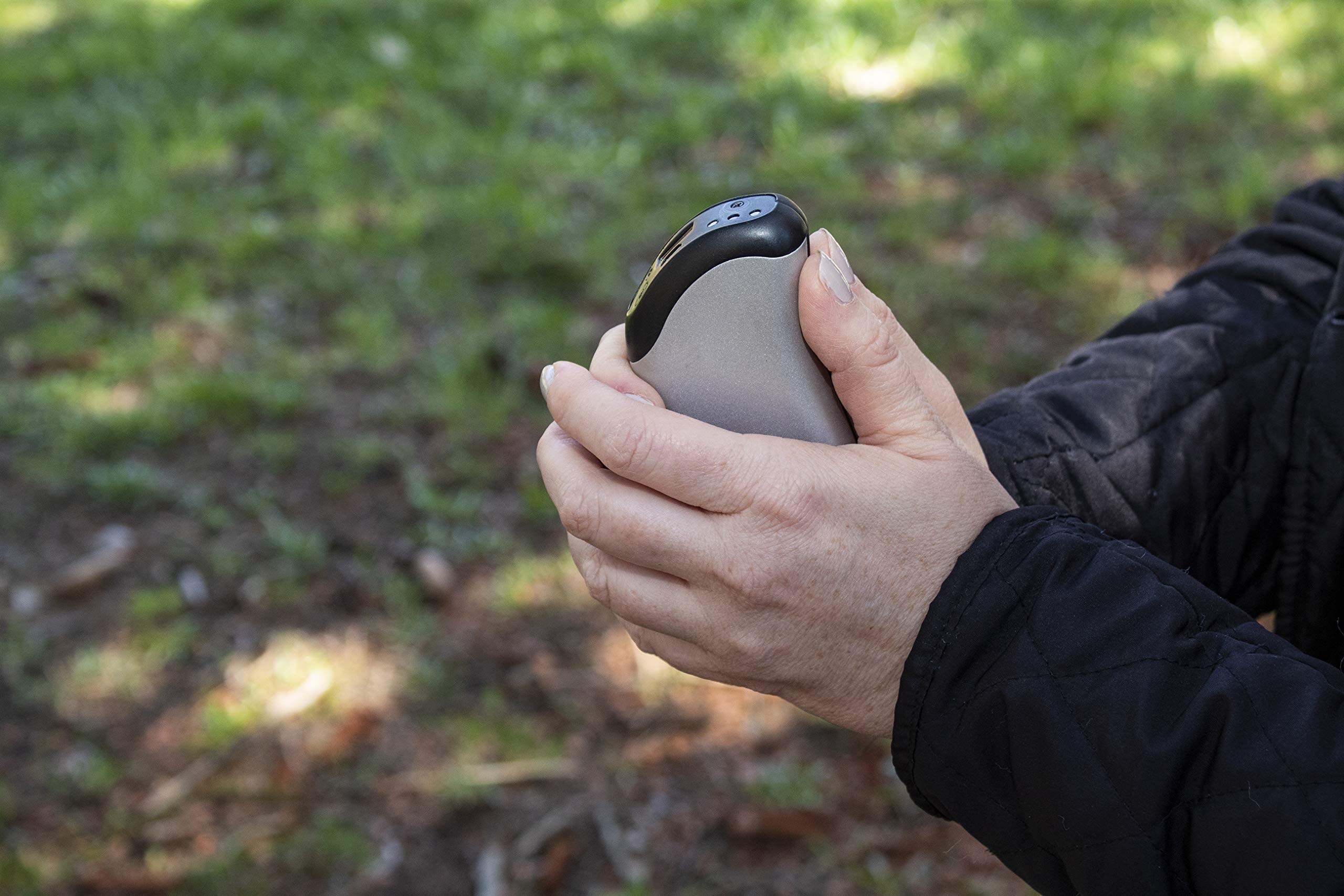 Zippo Silver HeatBank 9s Rechargeable Hand Warmer - Portable USB Electric Hand Warmer for Winter Outdoor Activities, Camping, Hiking & Cold Weather Use