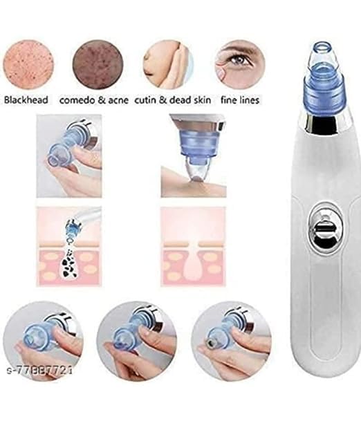 NOBILEA Derma Suction Vacuum Skin Cleanser - 4-in-1 Blackhead & Pimple Remover Tool for Deep Pore Cleansing | Acne Treatment & Facial Exfoliation Kit | Perfect for Daily Skincare, Spa & At-Home Beauty Routine