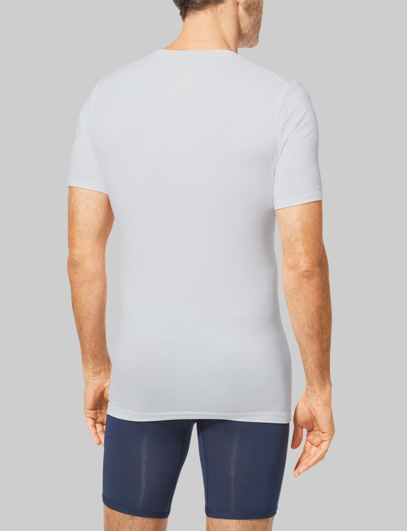 Cool Cotton Deep V Neck Stay Tucked Undershirt for Men - Breathable Comfort Fit Layering Tee - Perfect for Work, Casual & Formal Wear