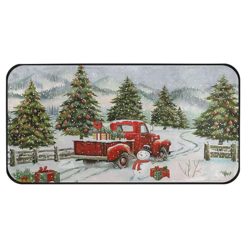 Snowman Red Truck