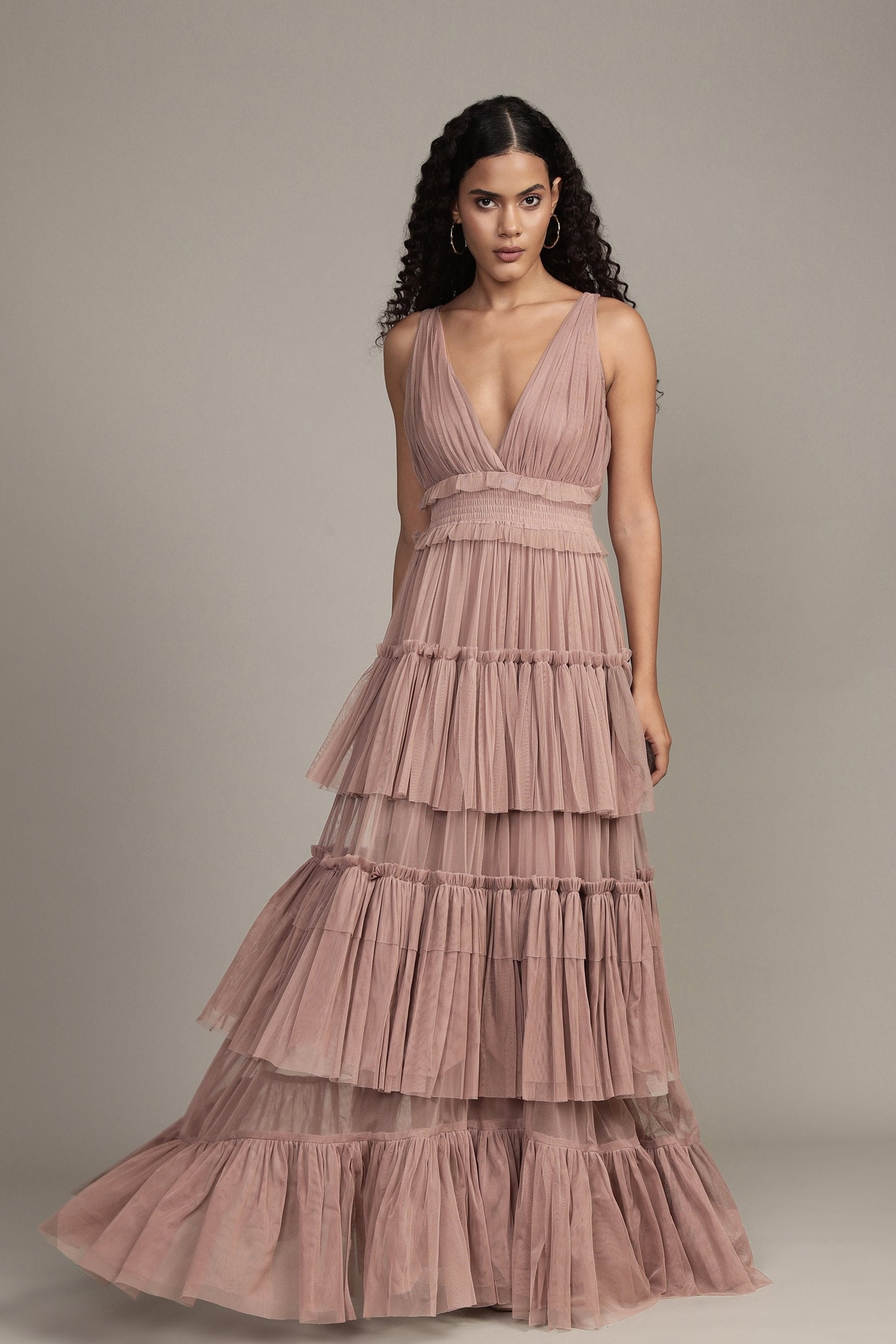 Luna Maxi Dress for Women - Elegant Taupe Long Summer Dress with Flowy Design | Perfect for Beach, Vacation, and Casual Outings