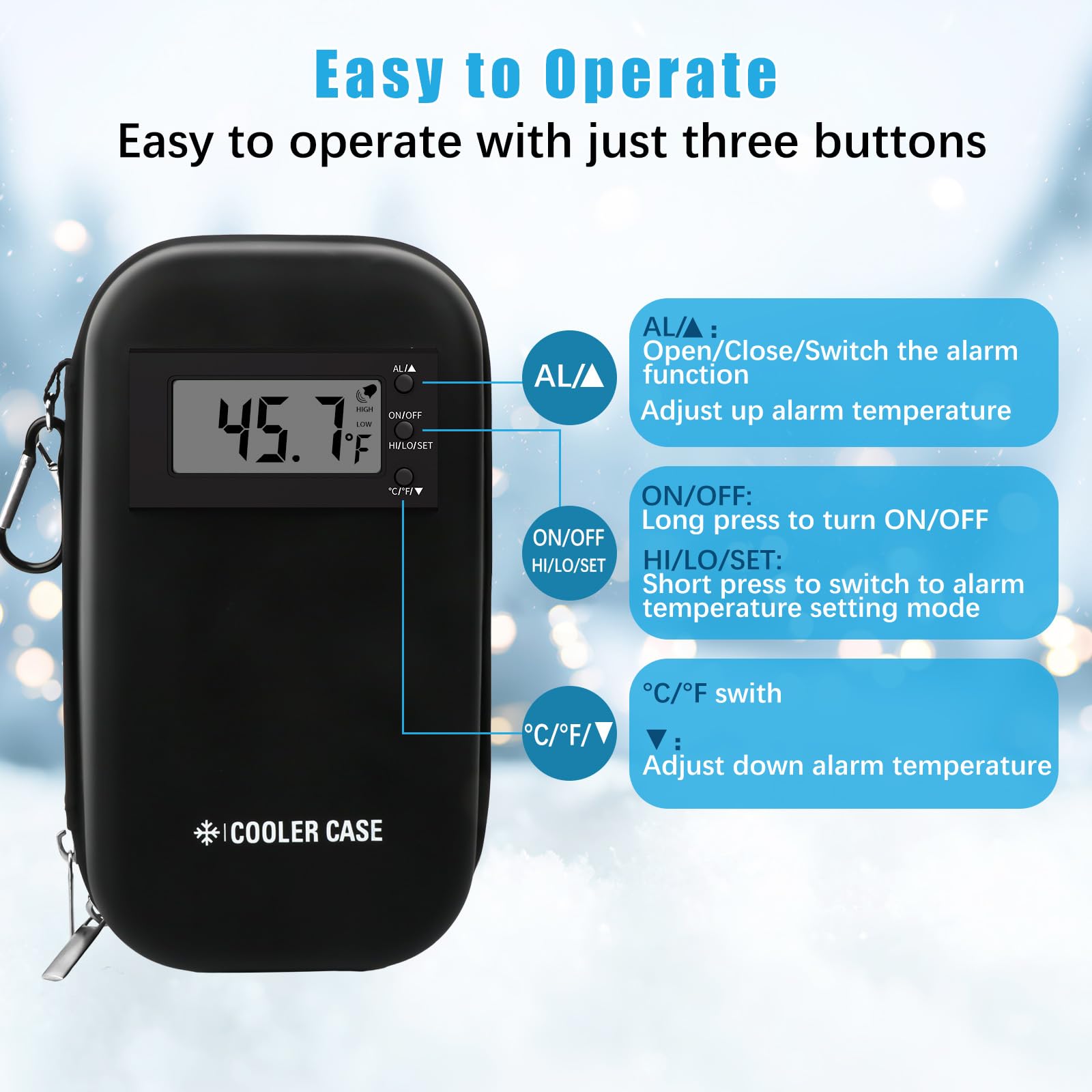 TSA Approved Insulin Cooler Travel Case with Temperature Alarms - Diabetic Medication Organizer Bag with 2 Ice Packs for Insulin Pens & Refrigerated Medicine - Perfect for Air Travel, Camping, and Daily Diabetes Care