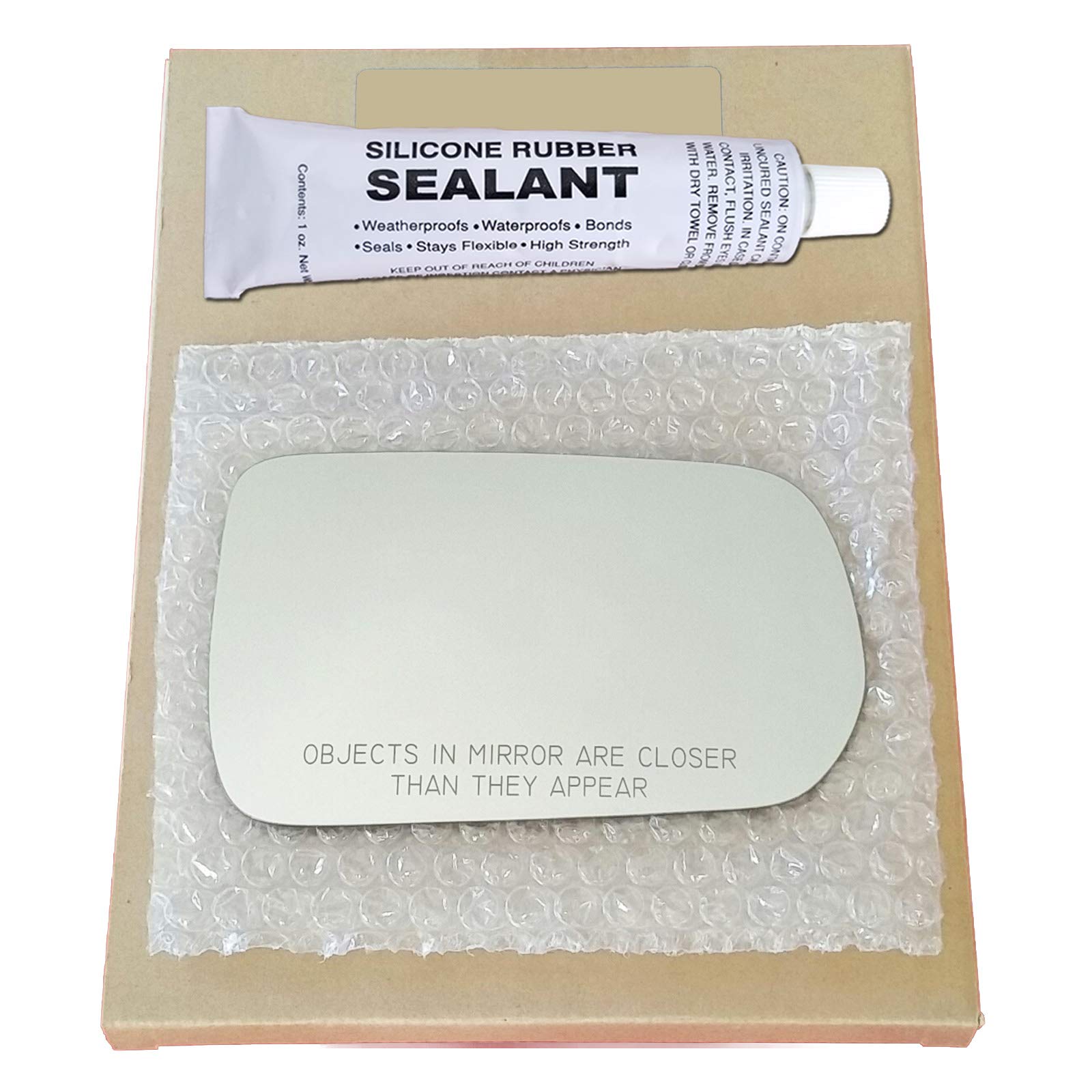 2002-2003 Acura TL Passenger Side Mirror Glass Replacement with Silicone Adhesive - Non-Blue Glass (02-03 Models) - Perfect for DIY Car Repairs & Side Mirror Fixes