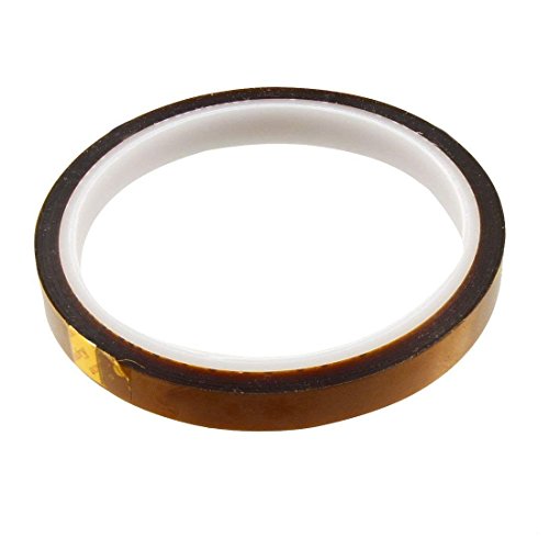 **PULABO High-Temperature Polyimide Film Tape - Heat Resistant Insulation Tape, 10mm x 28m, Amber Adhesive for Electrical, Electronics & Automotive Use**