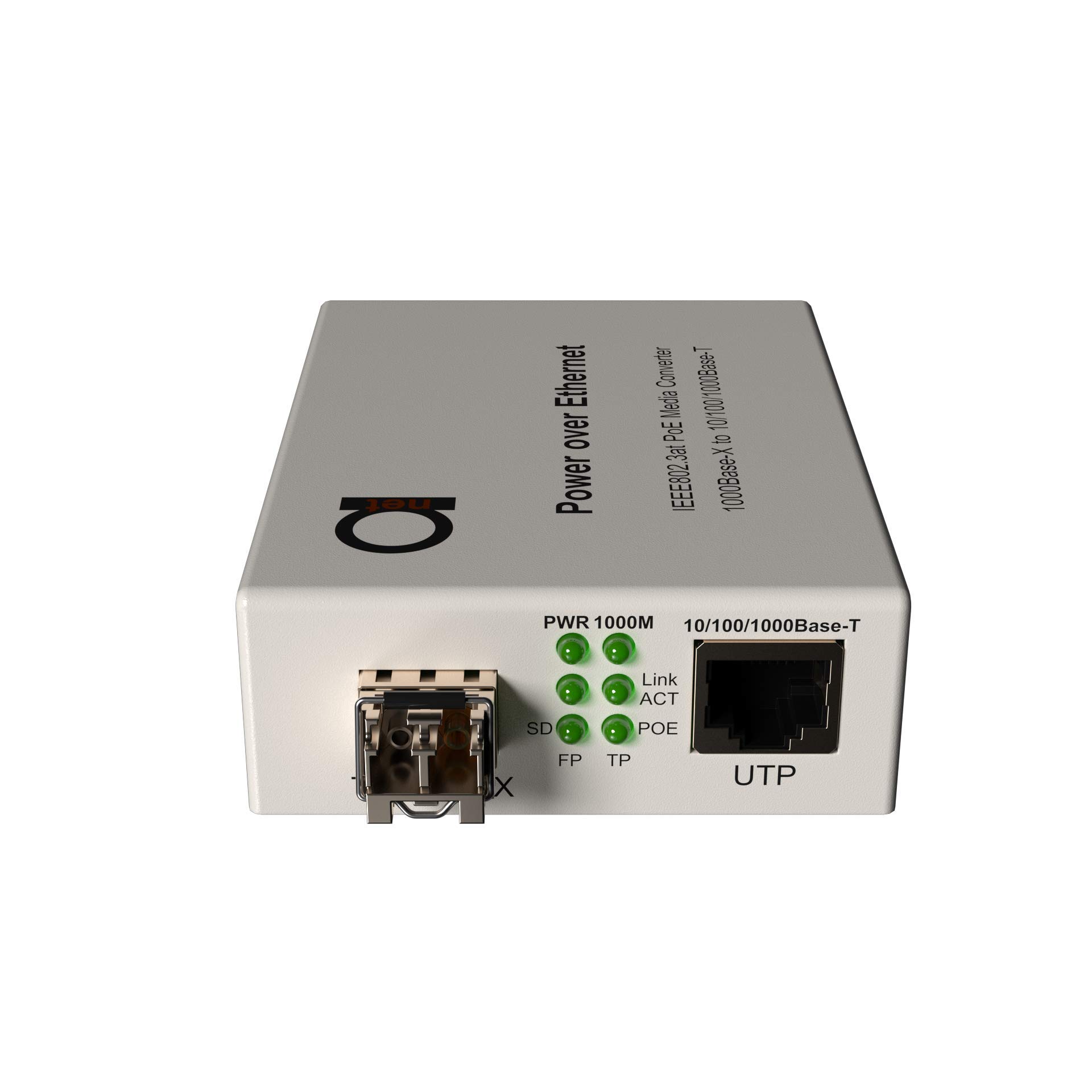 Gigabit PoE Fiber Media Converter - 850nm Multimode LC with IEEE 802.3 PoE/PoE+ Support | Extends Network Up to 550m (0.34 Miles) | 10/100/1000Base-T Auto-Sensing | Ideal for Security Cameras, Wireless Access Points & Industrial Networks
