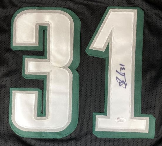 Authentic Jalen Mills Philadelphia Eagles Signed Black Football Jersey with JSA ITP Certificate - Perfect for Eagles Fans, Collectors, and Sports Memorabilia Enthusiasts