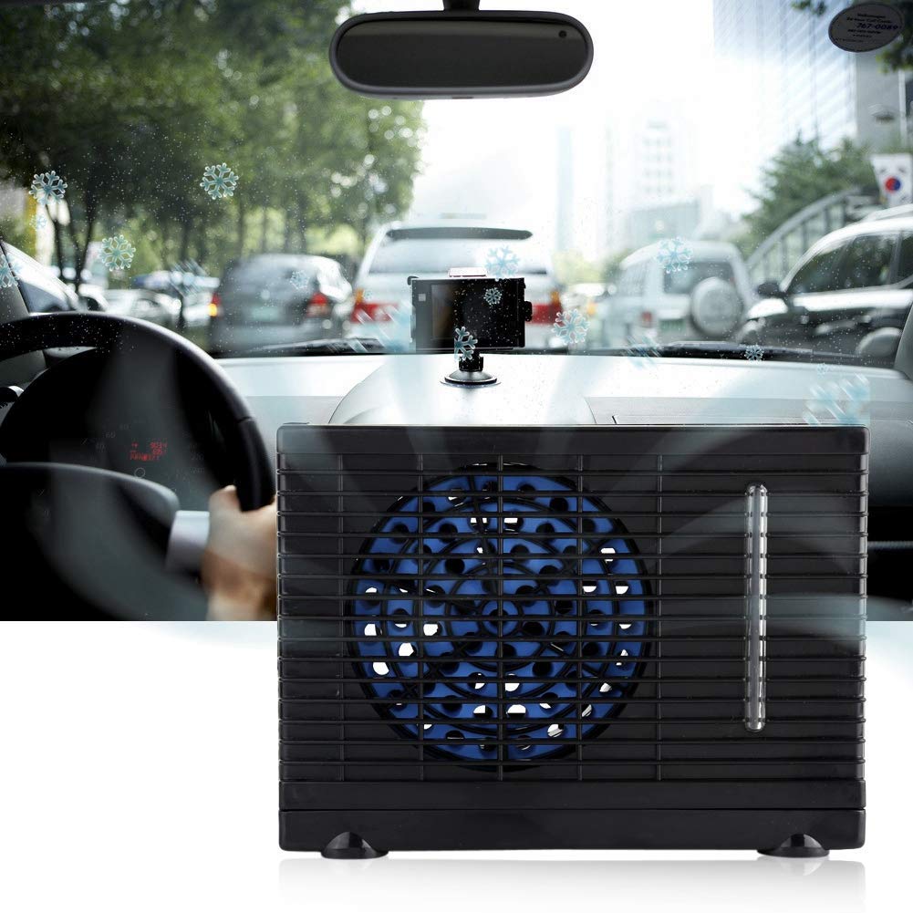 12V Mini Car Air Conditioner Fan - Portable Evaporative Water Cooler for SUV, RV, Truck & Vehicles | Compact Cooling Solution for Road Trips & Hot Summer Days