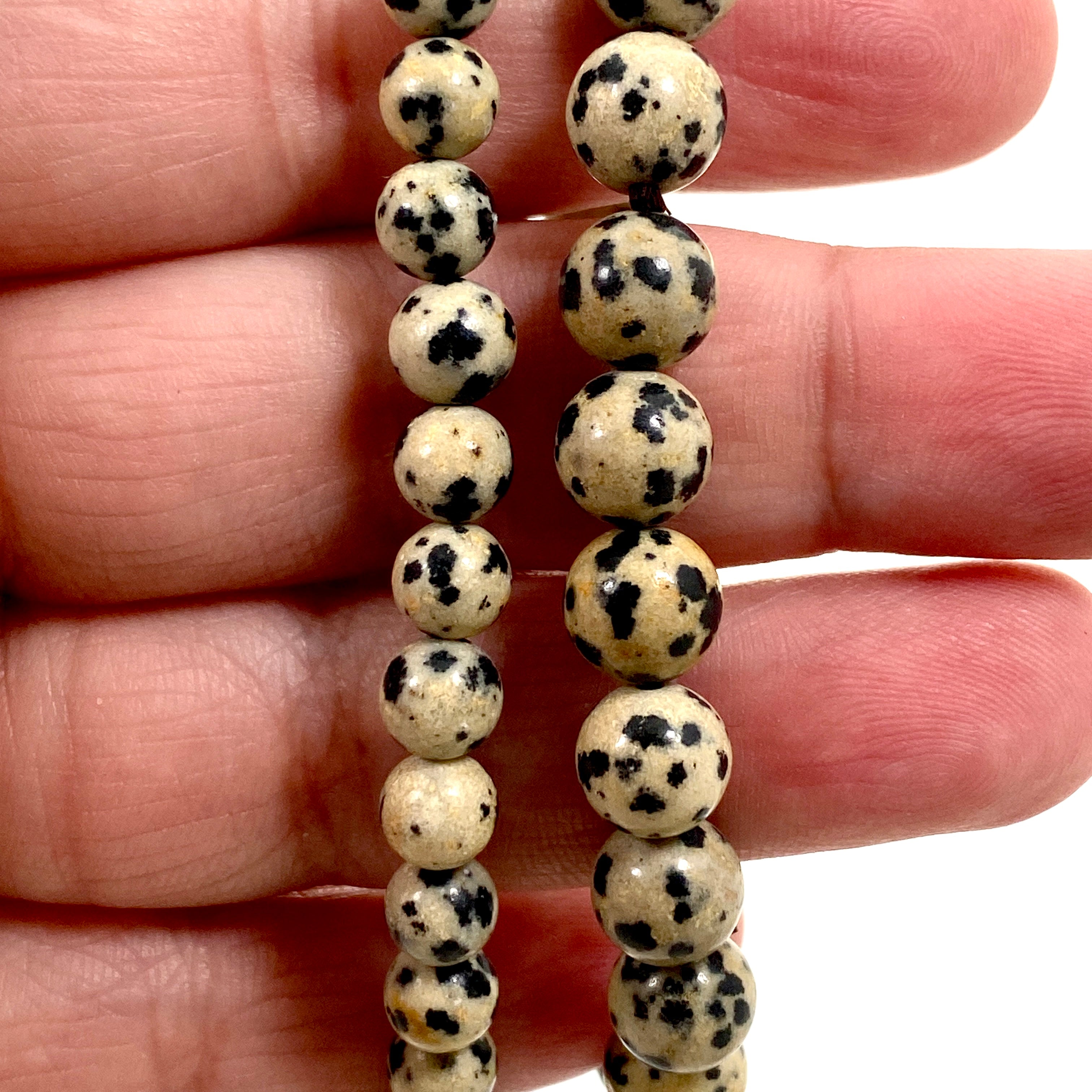 Natural Dalmation Stone Beaded Bracelet for Women - Healing Crystal Jewelry for Protection & Positive Energy | Perfect for Meditation, Yoga & Spiritual Gifts