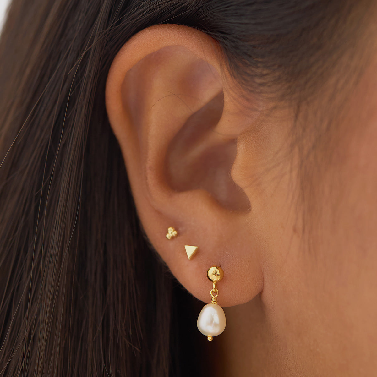 14K Gold Pearl Drop Stud Earrings for Women - Elegant & Timeless Jewelry for Weddings, Parties & Everyday Wear
