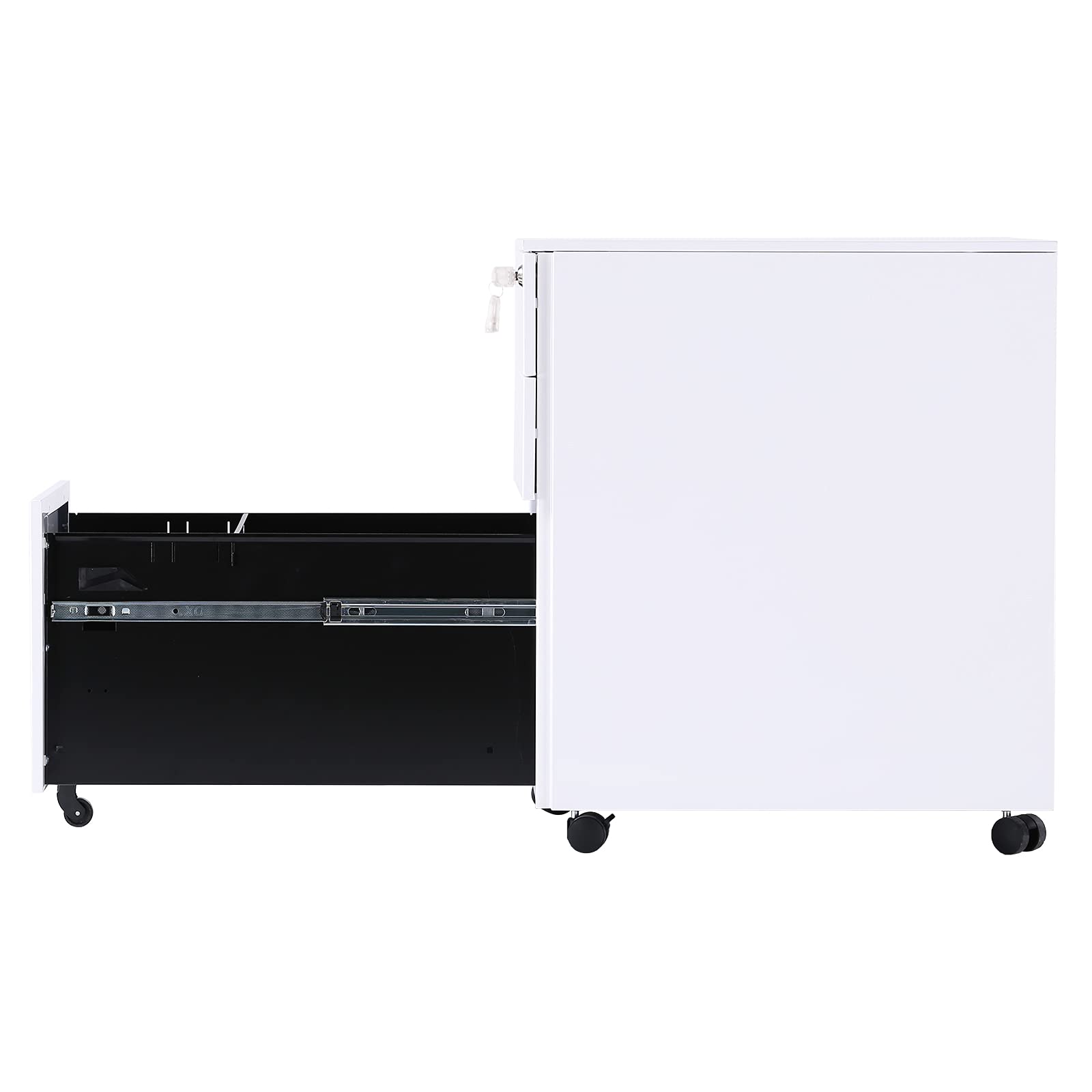 HomVent 7-Drawer Wooden File Cabinet - White Storage Organizer for Office, Bedroom, Living Room & Closet - Perfect for Documents, Clothes & Home Organization (3-Drawer Option Available)
