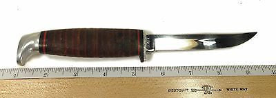Vintage CASE XX 3 FINN SSP Folding Knife with Leather Sheath - 1970s Collectible Pocket Knife for Camping, Hunting & Outdoor Adventures