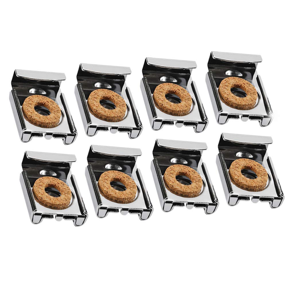 8-Pack Spring Loaded Mirror Mounting Clips - Heavy Duty Glass Fixing Clips for Wall Mirrors, Bathroom Mirrors & Frameless Glass (Perfect for Home, Gym, Salon Installation)