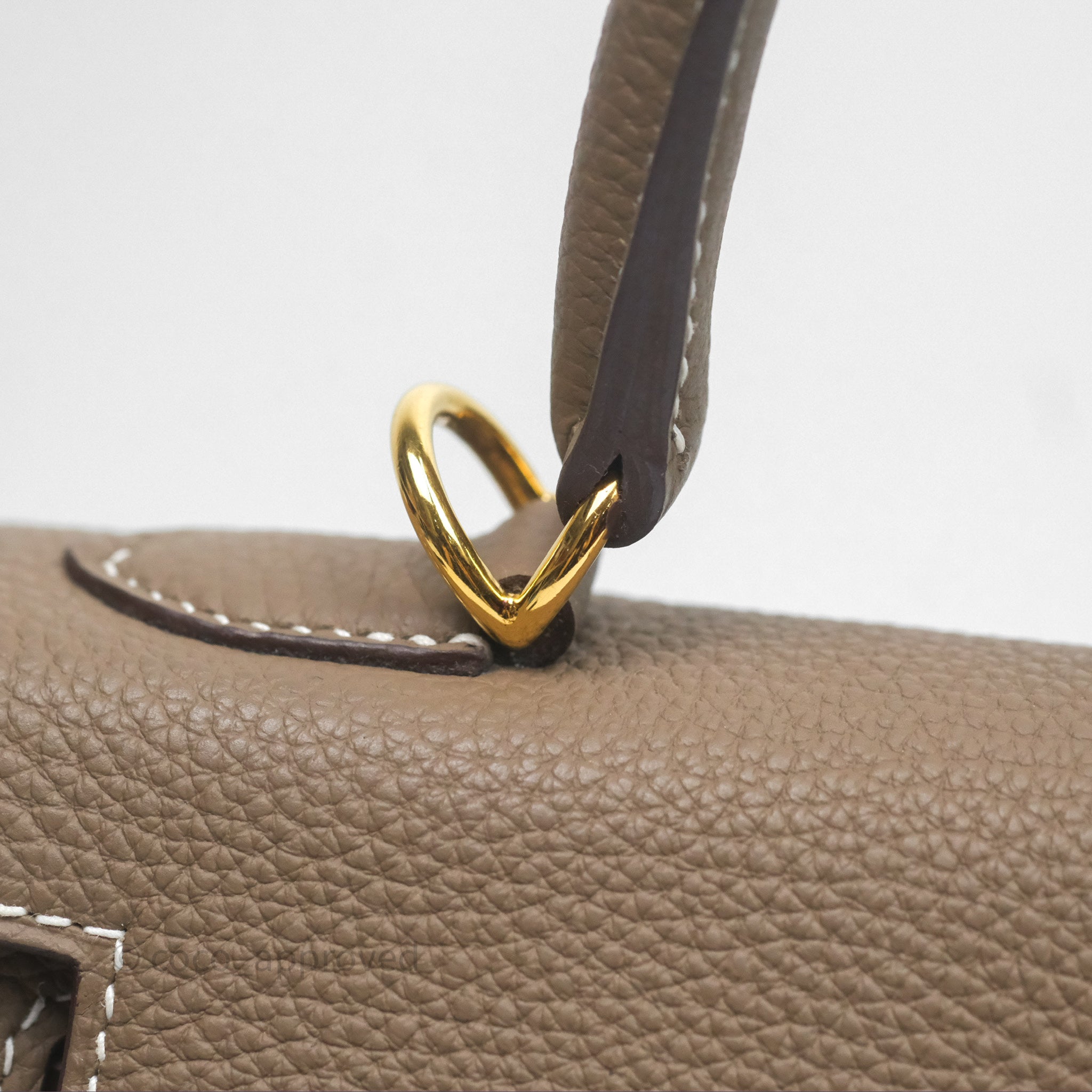 Authentic Hermès Retourne Kelly 25 Bag in Etoupe Togo Leather with Gold Hardware - Luxury Handbag for Women | Perfect for Work, Travel & Special Occasions