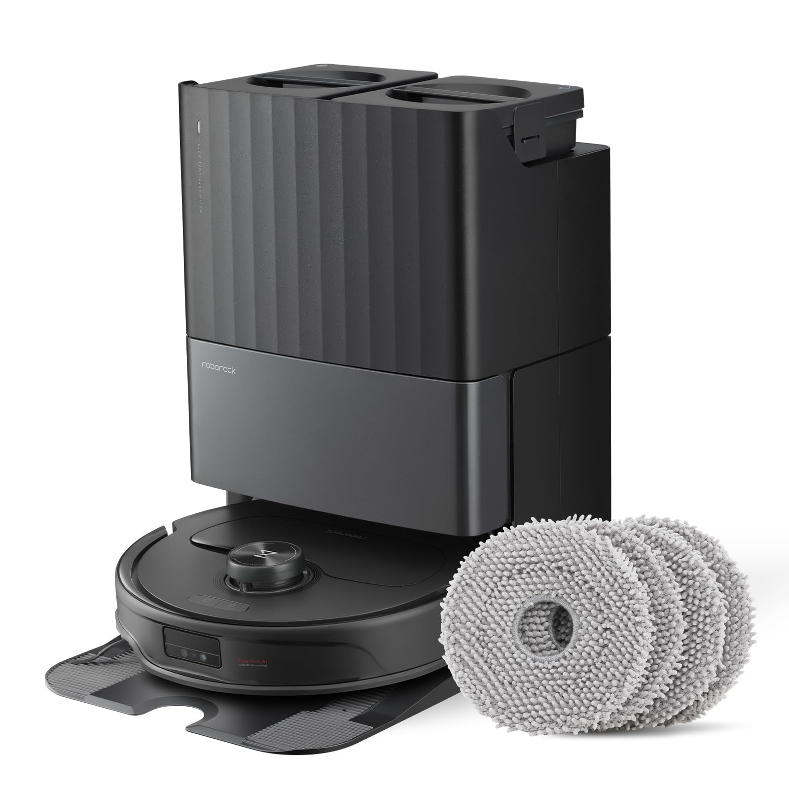 Roborock Qrevo Master Robot Vacuum and Mop Cleaner with 4 Washable Mopping Pads - Perfect for Hardwood Floors, Tile & Pet Hair Cleaning