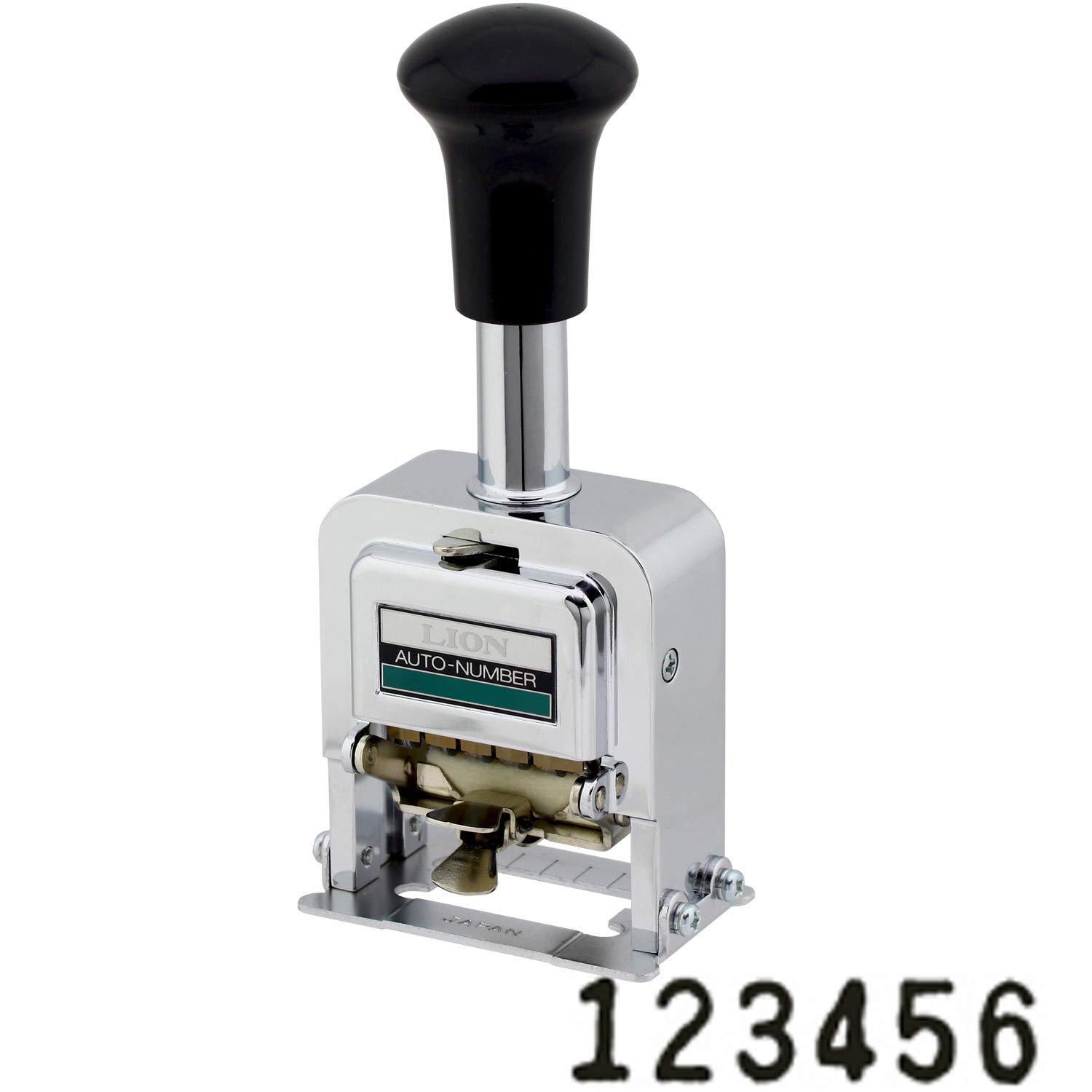 Lion Pro-Line Heavy-Duty Automatic Numbering Machine - 6-Wheel Gothic Style (Model C-72) | Perfect for Document Numbering, Invoice Stamping & Office Organization
