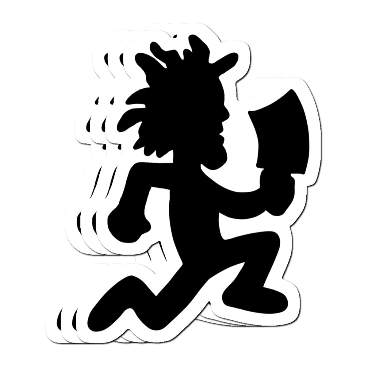 Vinyl Stickers Pack of 3 - Waterproof Hatchet Man Decals for Laptop, Bike, Water Bottle, Luggage, Guitar & Skateboard - Aesthetic & Funny Stickers for Cars, Bumpers & More - Durable Decorative Stickers for Personalization
