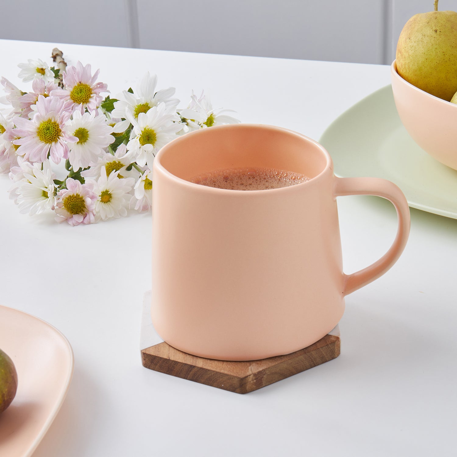 Premium Delilah Porcelain Coffee Mug Set - 6 Pack, Elegant Ceramic Tea Cups for Home, Office & Gifts - Dishwasher & Microwave Safe