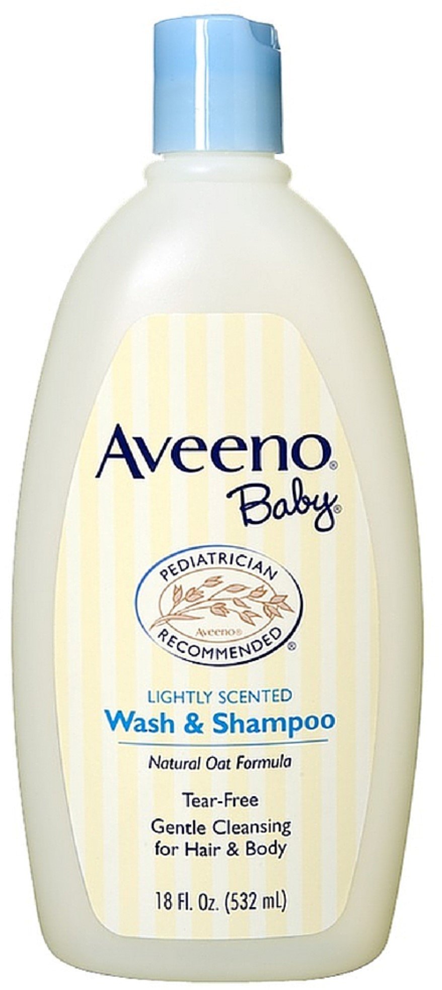 Aveeno Baby Wash & Shampoo for Sensitive Skin - Lightly Scented, Tear-Free Formula - 18 oz (Pack of 9) - Gentle Cleansing for Newborns & Toddlers - Perfect for Bath Time & Daily Hair Care