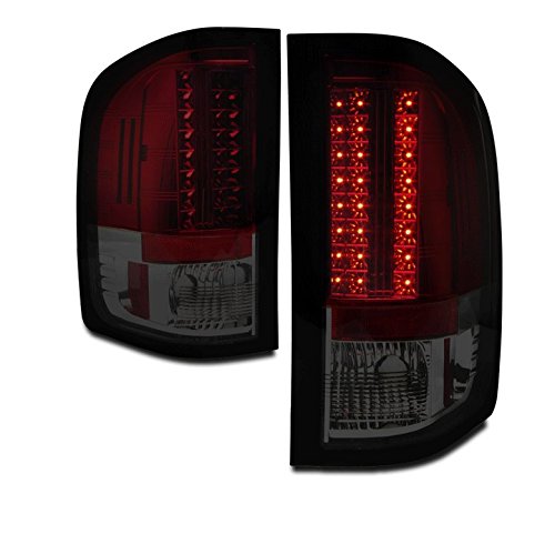 Chevy Silverado 15 25 35 HD LED Tail Lights - Red/Smoke Lens - High Performance Brake Lights for Improved Safety & Style - Perfect for Night Driving & Off-Road Adventures