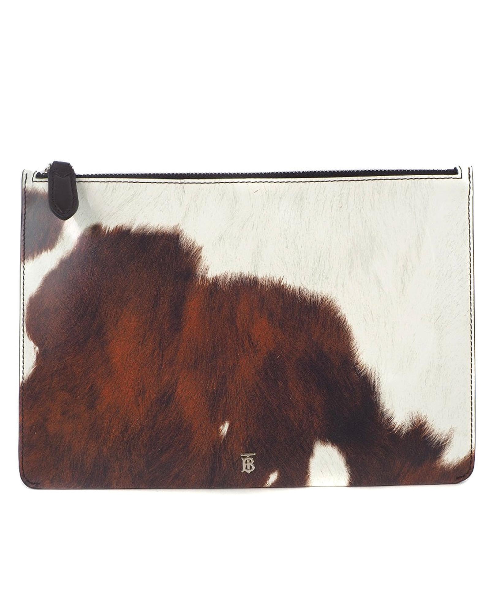 Burberry Brown Leather Clutch for Women - Elegant Evening Bag for Parties, Weddings & Date Nights